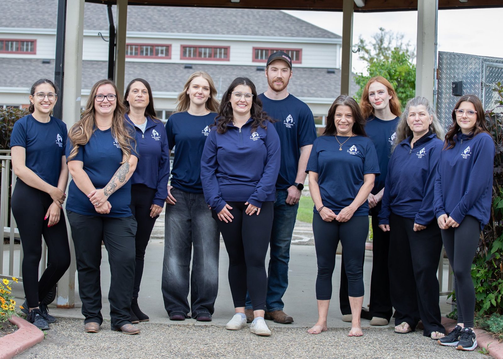 The Hodder Sparkle & Shine team outside